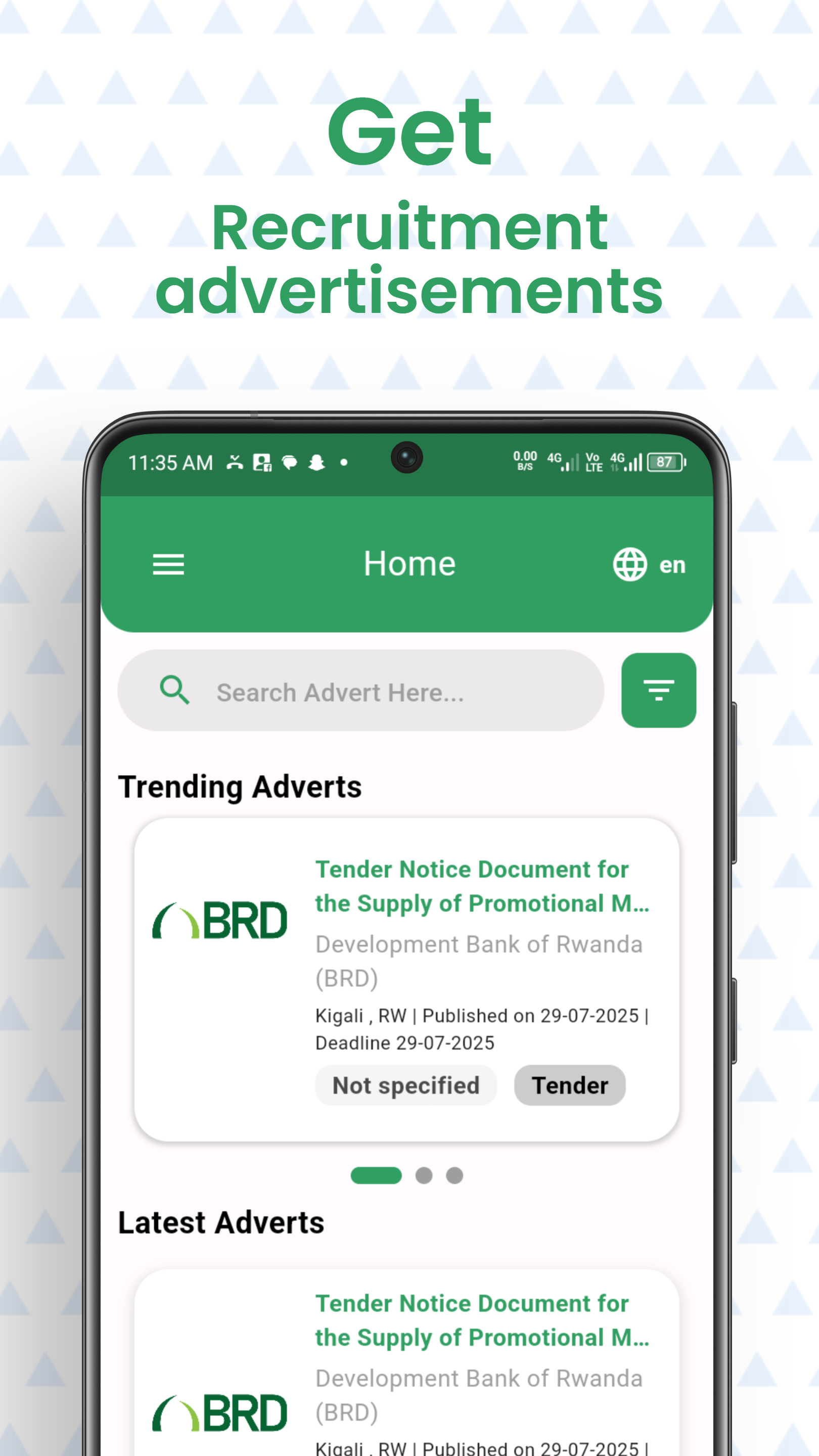 Job in Rwanda – Recruitment & Job Search Mobile Application