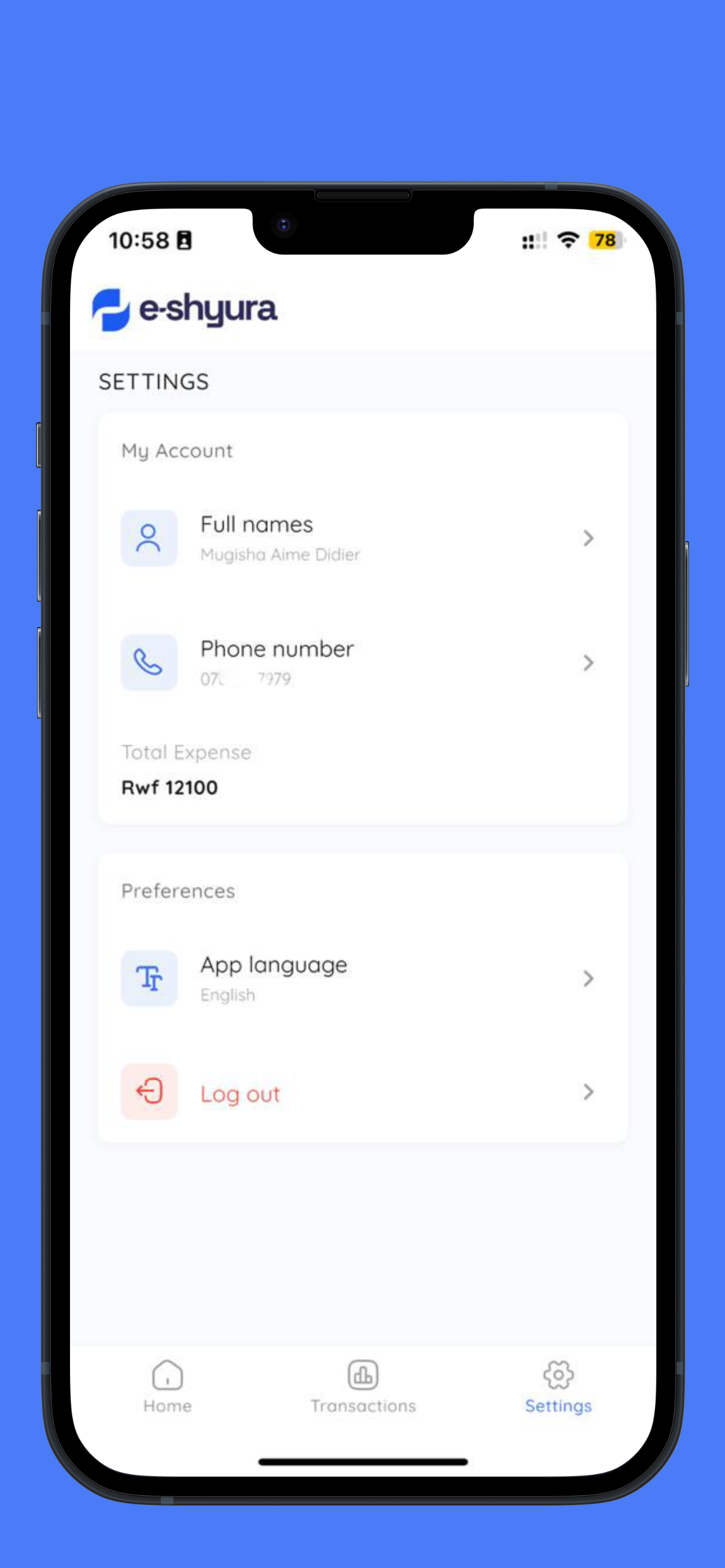 Eshyura – Cross-Platform Mobile Application (iOS & Android)