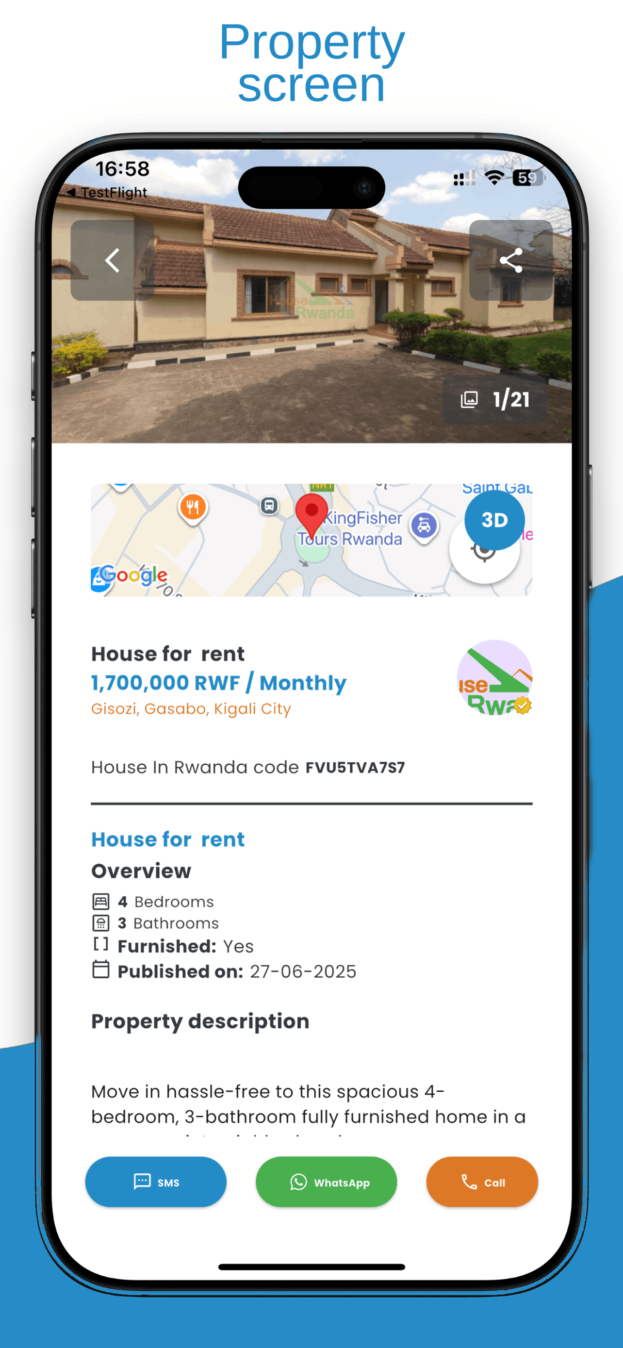 House in Rwanda – Real Estate Mobile Application